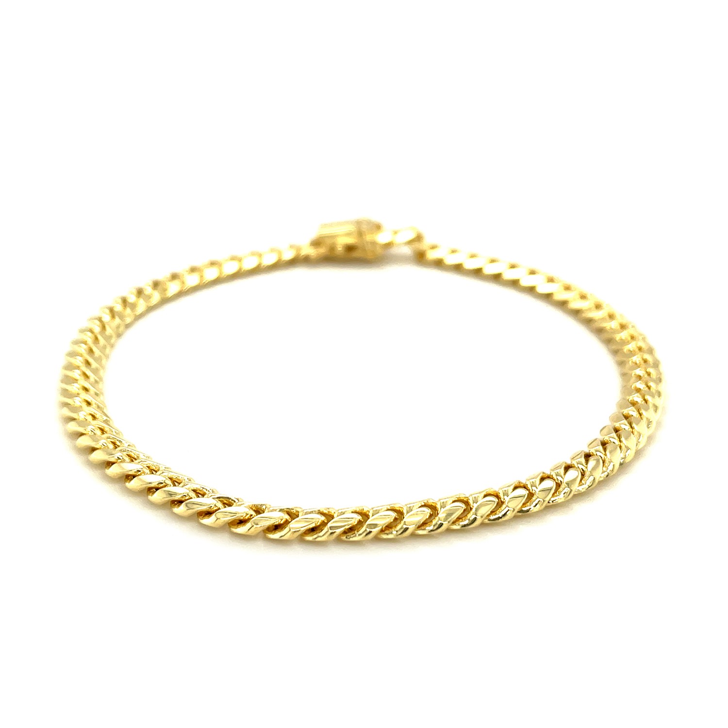 5.0mm 14k Yellow Gold Classic Miami Cuban Solid Bracelet