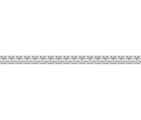 14k White Gold Round Diamond Tennis Bracelet (5 cttw)