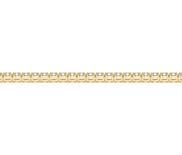 14k Yellow Gold Round Diamond Tennis Bracelet (4 cttw)