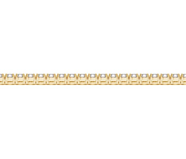 14k Yellow Gold Round Diamond Tennis Bracelet (5 cttw)