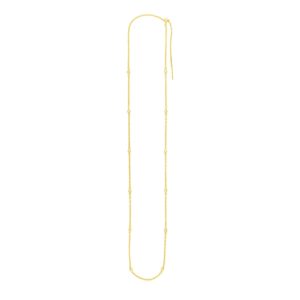 Endless Adjustable Diamond Pendant Chain in 14k Yellow Gold (3.0mm)