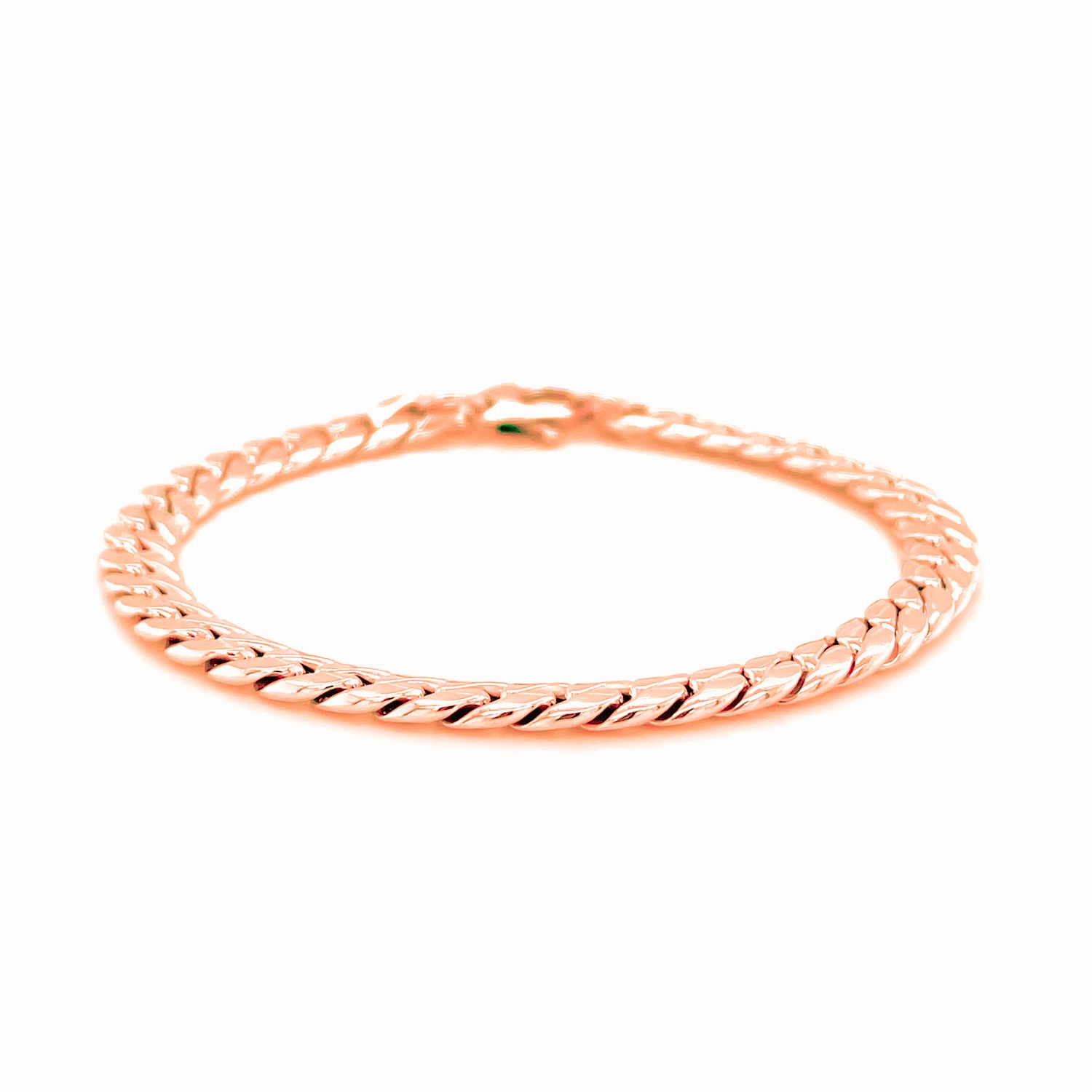 14K Rose Gold Cuban Link Bracelet