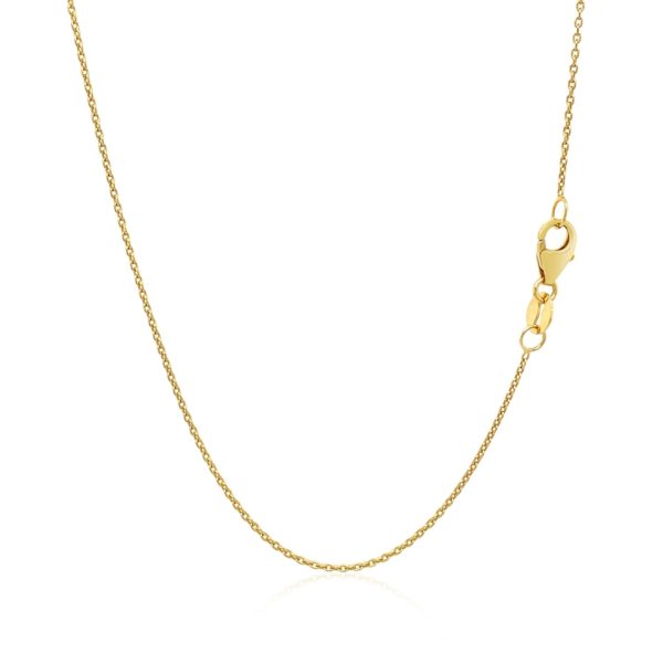 14k Yellow Gold Necklace with Gold and Diamond Heart Pendant (1/10 cttw)