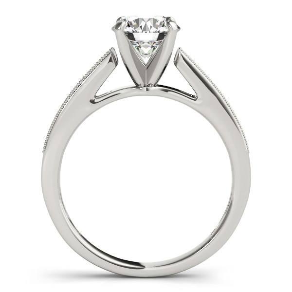 14k White Gold Antique Style Graduagted Diamond Engagement Ring (1 1/8 cttw)