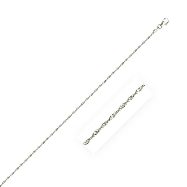 Sterling Silver 1.6mm Singapore Style Chain