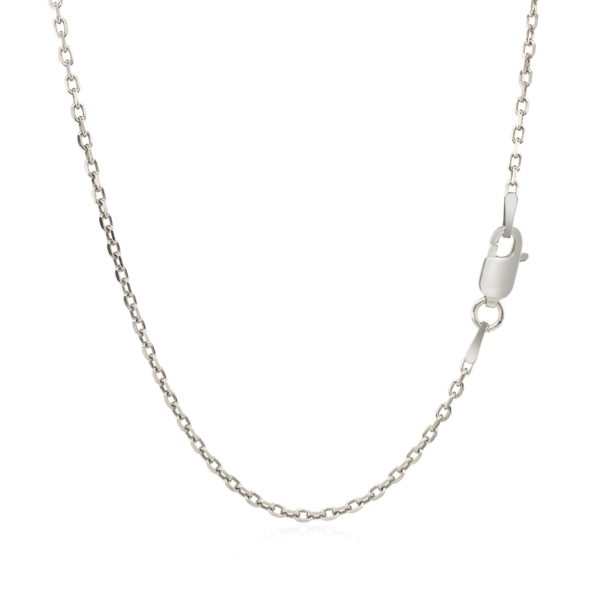 Sterling Silver Rhodium Plated Cable Chain 1.5mm