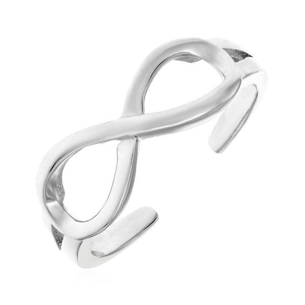 Toe Ring with Infinity Symbol in Sterling Silver