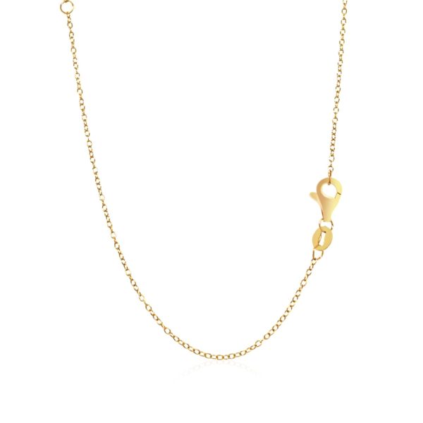 14k Yellow Gold 18 inch Two Strand Necklace with Crosses