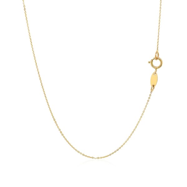 14k Yellow Gold Necklace with Five Pointed Star