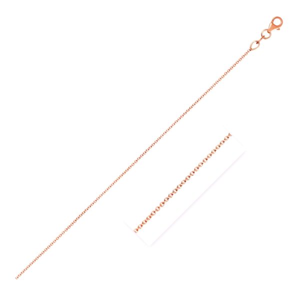 Double Extendable Cable Chain in 14k Rose Gold (1.0mm)