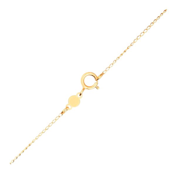 14k Yellow Gold Anchor Heart and Skeleton Key Cluster Charm Necklace