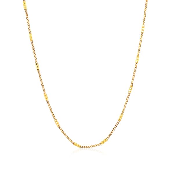 Bar Links Saturn Chain in 14k Yellow Gold (2.5mm)