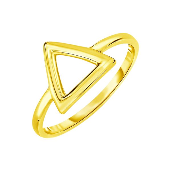 14k Yellow Gold Ring with Triangle