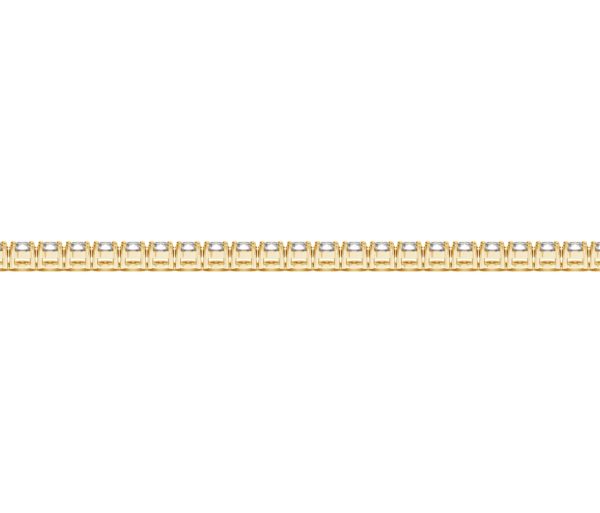 14k Yellow Gold Round Diamond Tennis Bracelet (3 cttw)