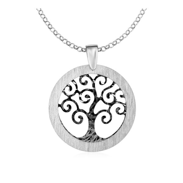 Tree of Life Cutout Pendant in Sterling Silver