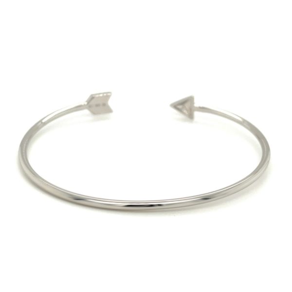 Sterling Silver Polished Arrow Cuff Bangle