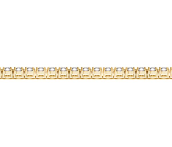 14k Yellow Gold Round Diamond Tennis Bracelet (10 cttw)