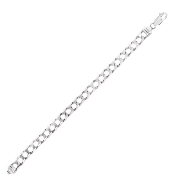 Sterling Silver Men's Bracelet in Cuban Curb Link Style