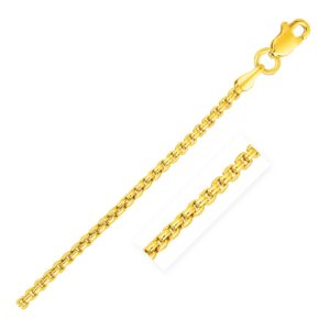 14k Yellow Gold Solid Round Box Chain 1.6 mm