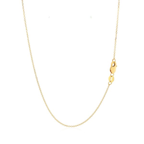 14k Yellow Gold Textured Entwined Open Oval Sections Pendant