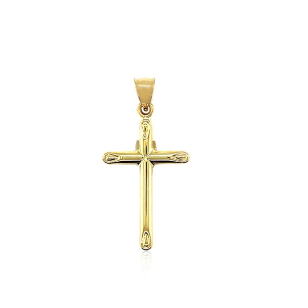 14k Two Tone Gold Cross Pendant