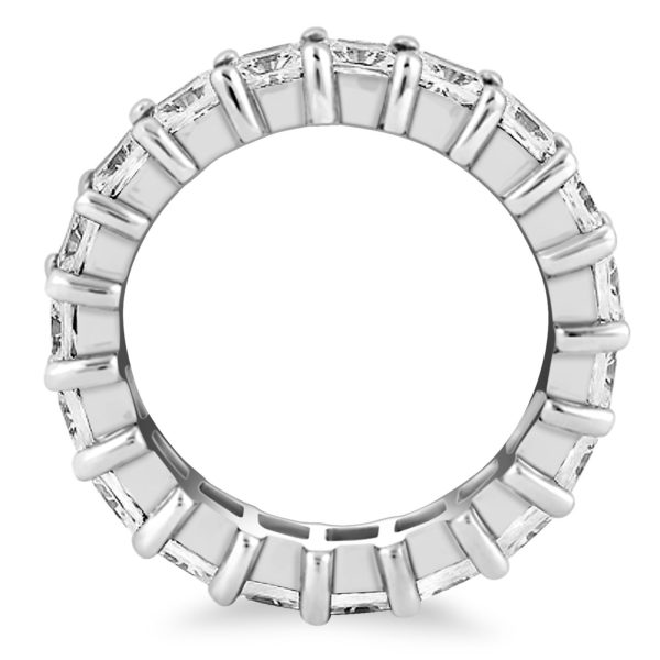 14k White Gold Common Prong Princess Cut Diamond Eternity Ring