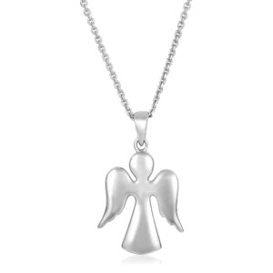 Sterling Silver Polished Angel Pendant