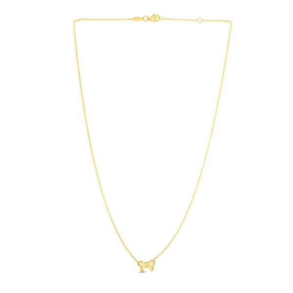 14k Yellow Gold Pendant with Bow