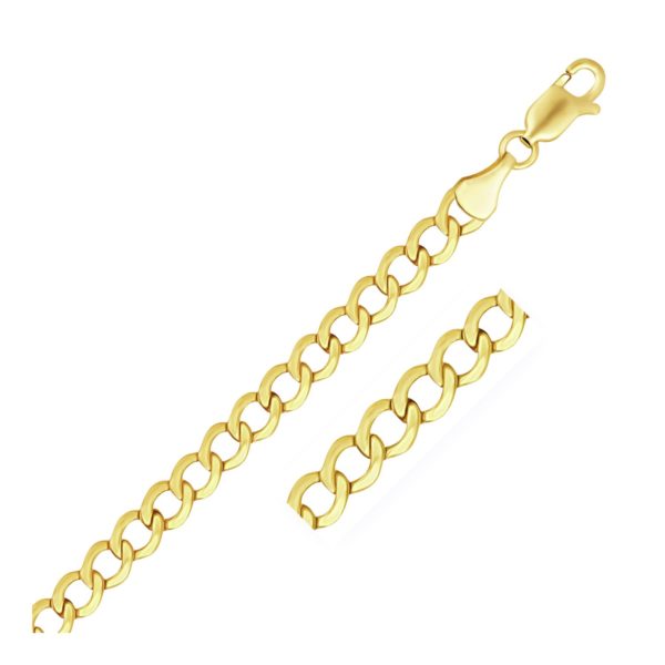 5.3mm 10k Yellow Gold Curb Chain