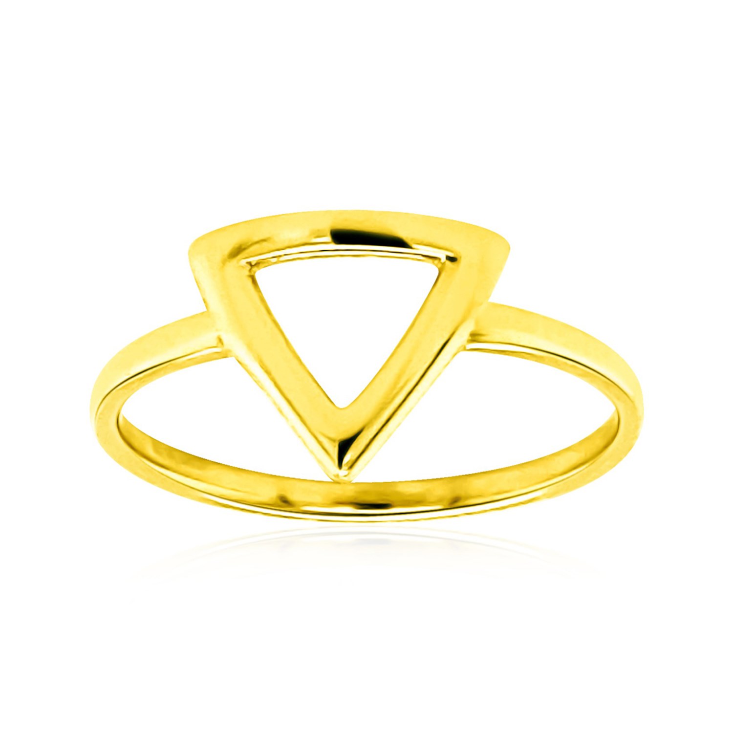 14k Yellow Gold Ring with Triangle