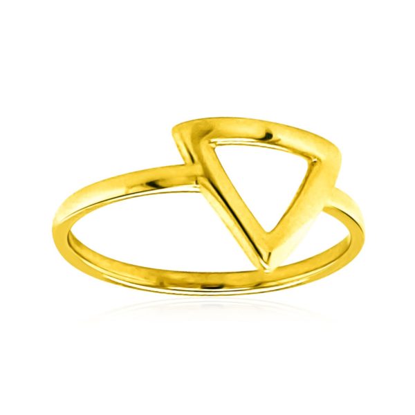 14k Yellow Gold Ring with Triangle