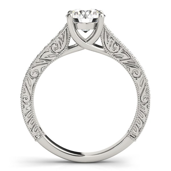 14k White Gold Trellis Antique Style Diamond Engagement Ring (1 1/4 cttw)