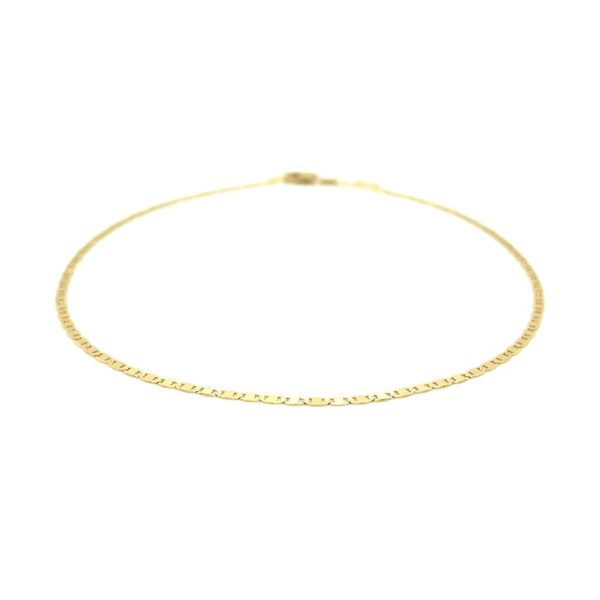 14k Yellow Gold Mariner Link Anklet 1.7mm